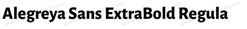 Alegreya Sans ExtraBold Regula字体转换